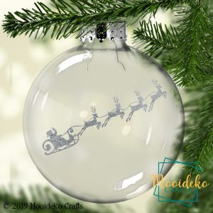 Santa Sleigh Floating Christmas Ornament