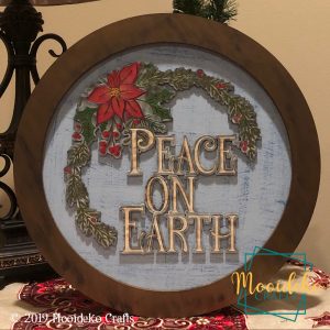 Peace on Earth Cutout Wood Sign